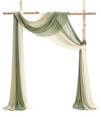 Floroom Wedding Arch Draping Fabric 3 Panels 20Ft Chiffon Fabric Drapes Arbor…
