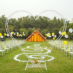 Metal Heart Shaped Wedding Arch Backdrop Stand White for Wedding Ceremony Decor