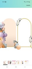 PLULON 7.2FT Arch Backdrop Stand with Arch Backdrop Cover Wedding Square Arch