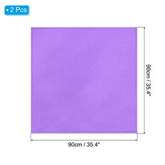 2Pcs 35 Inch Square Satin Head Scarf Silk Feeling Hair Scarf, Light Purple