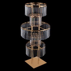 Crystal Wedding Vases Iron Flower Rack Electroplated Stand Shelf Floor Mount