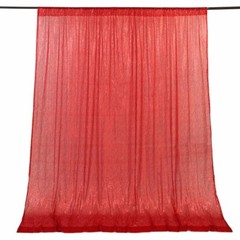 RED 8 ft x 8 ft Sequined Backdrop Curtain Wedding Party PhotoBooth Decorations