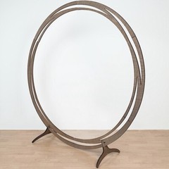 8 feet Brown Natural Wood Round BACKDROP STAND Wedding Arch Party Decorations