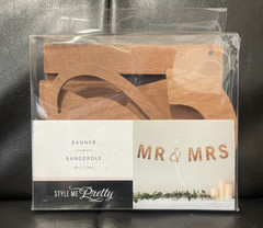 Style Me Pretty: MR and MRS: Wood Banner, NEW in Box, 5ft, Free Shipping!!