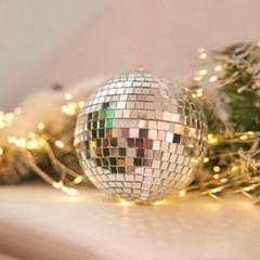 4 pcs 4″ Silver Glass Hanging Disco Mirror Balls Party Wedding Decorations SALE
