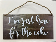 New Sign I’M Just Here for the Cake-Wedding Sign-Ring Bearer-Ring Bearer Sign-Wo