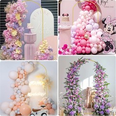 7.2 FT Wedding Arch Backdrop Stand and White Arch Cover Metal Arch Stand