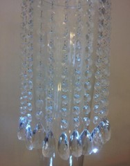 20Pcs Acrylic Crystal Bead Strands Wedding Party Cake Topper 25cm Decor Supplie