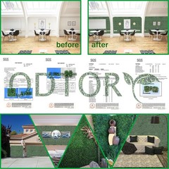 Artificial Grass Wall Backdrop Panels,16 X 12 in 12P(16 sqft) UV-Anti Greener…