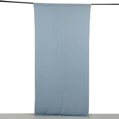 5 ft x 10 ft DUSTY BLUE 4-Way Stretch Spandex Divider Backdrop Curtain Wedding