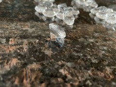 Lot of Approximately 80 Clear Acrylic Faux Diamond Confetti Party Decor