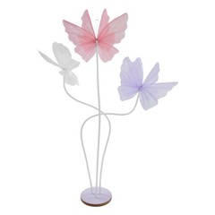White& Pink& Purple Giant 3-head Artificial Butterfly Wedding Decoration