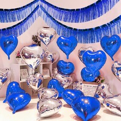 Blue Foil Fringe Garland 10FT 6packs, Metallic Foil Tinsel Fringe Banners for…