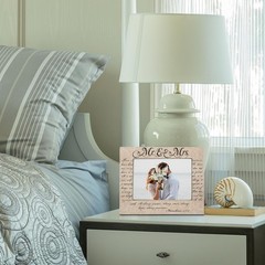 Mr and Mrs Picture Frame, Christian Wedding Gifts, Wedding Engagement Gifts f…