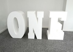 Letters 90×40 cm ONE birthday baby counter children’s birthday Perspex panel
