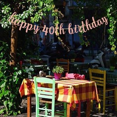 Glitter Happy 40th Birthday Banner – Forty Sign Banner – Cheers to 40 Years B…