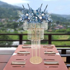 Gold Iron+Acrylic Flower Stand for Wedding Centerpieces Wedding Flower Stand