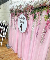 Backdrop Curtains Tulle Backdrop Panels 5ftx7ft Sheer Photography Pink