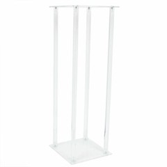 2PCS Clear Acrylic Flower Stand 20 × 20 × 60 cm Tabletop Column Centerpiece