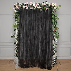 5 feet x 10 feet Sheer Tulle Curtain Backdrop Panels Party Wedding Decorations