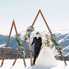 2x Wedding Arch Outdoor Backdrop Stand Garden Ceremony Flower Decorations Frame