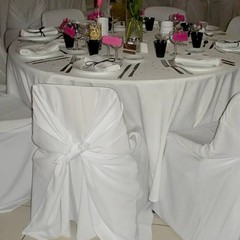 50 White Universal PolyesterCHAIR COVERS Wedding Supplies Event Banquet Party