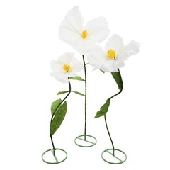 3 Pcs White Artificial Flower For Wedding Decoration , Birthday Party Banquet