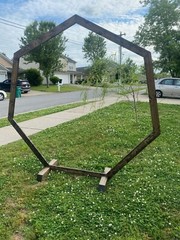 Wedding Arch Backdrop, Fast Free Shipping, Hexagon, Heptagon, Triangle. 