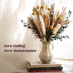 Boho Dried Flowers Bouquet – Olive Green Wall Decor, Ppas Grass Bouquet,