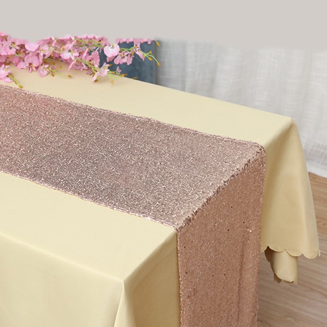 rose gold glitter sequin table runner wedding 21 birthday cake table decoration