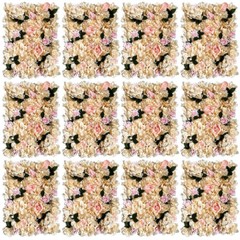 12 Pcs Artificial Rose Flower Wall Panel Bouquet Wedding Party Backdrop Decor.
