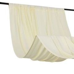 5 ft x 10 ft IVORY 4-Way Stretch Spandex Divider Backdrop Curtain Party Wedding