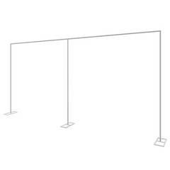 19.7*9.8ft Wedding Backdrop Stand Pipe Kit Curtain Frame Heavy Duty Silver New