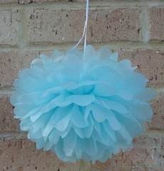 12x blues white tissue paper pom poms balls wedding party babyshower venue decor