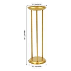 6 Pcs Columnar Gold Decorative Flower Stands Display Stand For Weddings 20*60cm