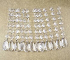 60pcs 17.5cm Teardrop Acrylic Crystal Beads Curtain Chandelier Garland Pendants