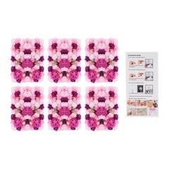 6 Pcs Artificial Flower Wall Panel For Wedding Backdrop Decor Outdoor 60X40CM