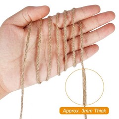 Tenn Well 656 Feet 3mm Jute Garden Twine Heavy Duty Natural Twine String for