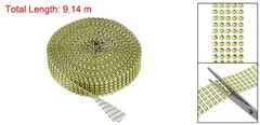 1″x10 Yard Crystal Rhinestones Mesh Ribbon Green (4mm)