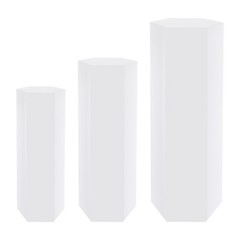 3Pcs Acrylic Display Stand Cake Flower Pedestal Stand For Party Wedding Retail