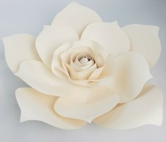 Decor In The Box – Cream Handmade Paper Flower 12 inch Fully Assembled 