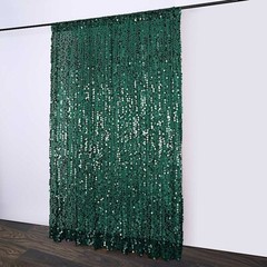 HUNTER GREEN 8×8 ft Big Payette Sequined BACKDROP CURTAIN Wedding Decorations