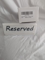 6pc. Plastic “Reserved” Table Sign_ Weddings, Parties, Celebrations (3 pack)
