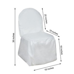 100 White Polyester BANQUET CHAIR COVERS Wedding Party Reception Decorations