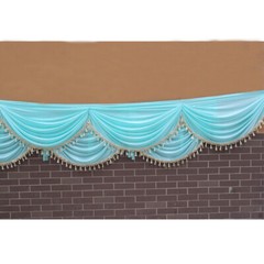 3/6M Faux Silk Drape Swag Decor Event Party Wedding Backdrop Curtain W/Tassel