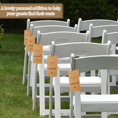 36 Pcs Reserved Seating Chair Signs for Wedding Ceremony Reserved Seat Sign Hang