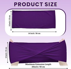 MDS Pack of 10 Spandex Chair Sashes Bows Elastic Stretch Dining Chair Bands Ties