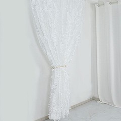 8 ft x 8 ft WHITE Leaf Petal Taffeta Backdrop Drape CURTAIN Panel Party