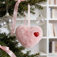 Love Hanging for Decor Soft Plush Fabric Heart-shaped Design Lightweight Charm