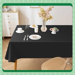 Black 14 Pack 54 x 108 Inch Plastic Tablecloths, Disposable Rectangle Tablecl…